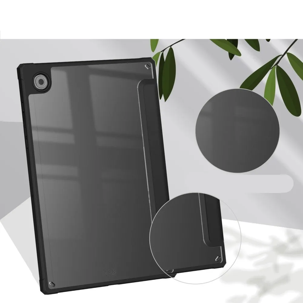 Samsung Galaxy Tab A8 10.5" (2021) Smart Cover Hybrid case   S-Pen holder - Black / Transparent