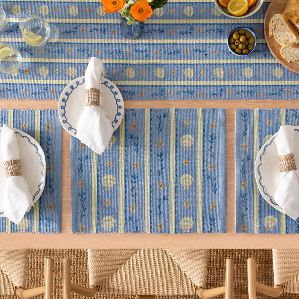 Sea Shells Indoor/Outdoor Placemats Blue
