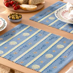 Sea Shells Indoor/Outdoor Placemats Blue