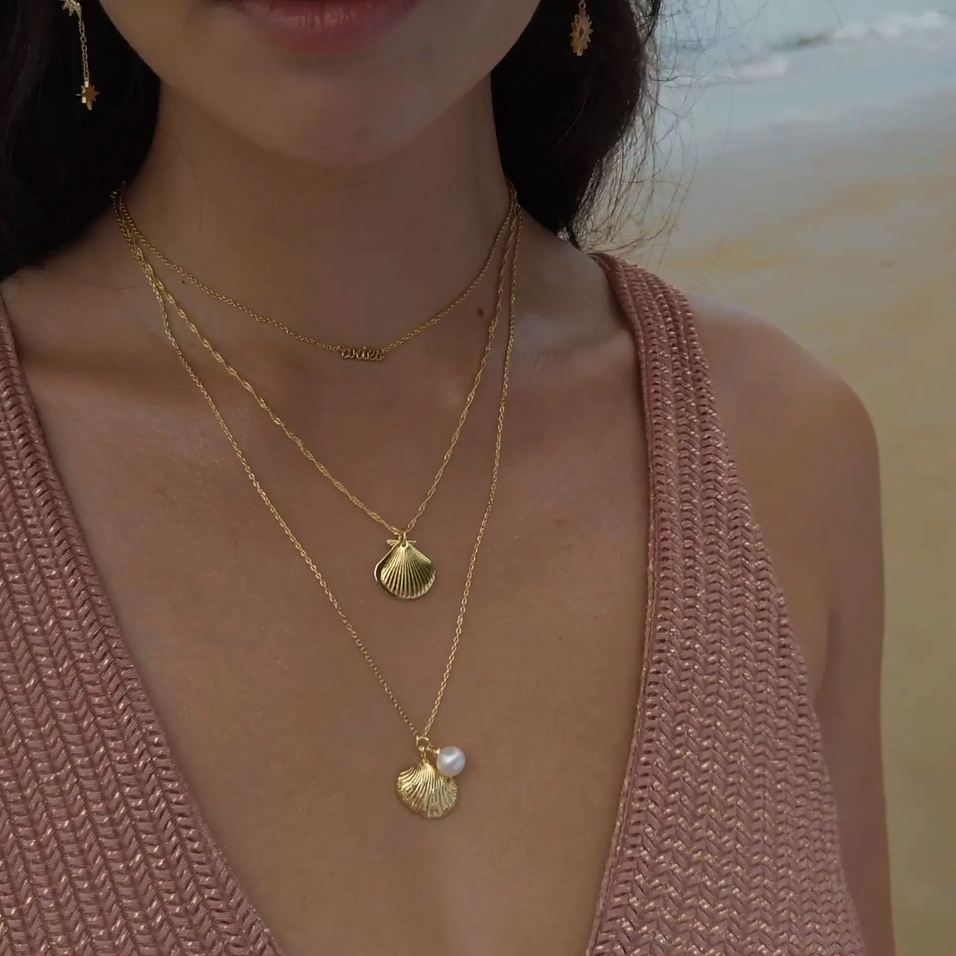 Seashell Gold Necklace