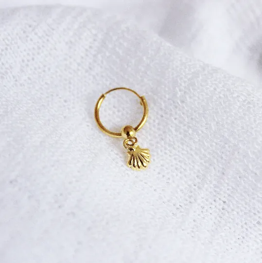 Seashell Hoop Earring