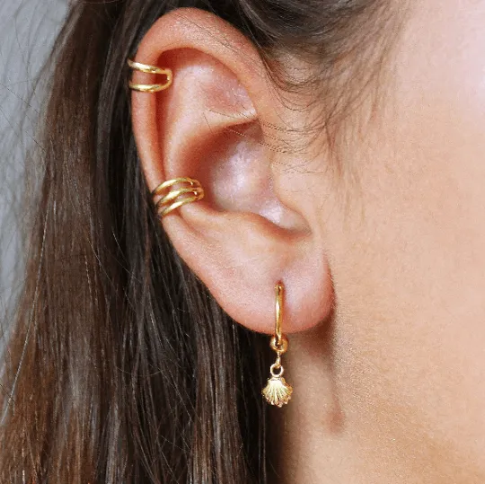 Seashell Hoop Earring