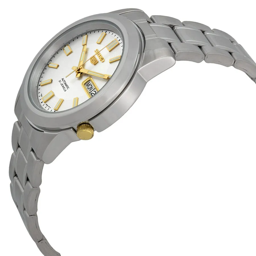 Seiko 5 Silver Stainless Steel Automatic Men's Watch SNKK09