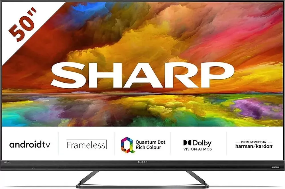 Sharp 4T-C50EQ3KM2AG 50" 4K Ultra HD AQUOS Quantum Dot Android LED TV