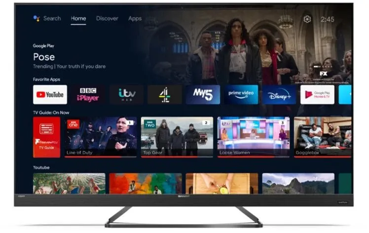 Sharp 4T-C75EQ3KM2AG 75" 4K Ultra HD AQUOS Quantum Dot Android LED TV