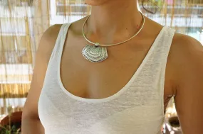 Silver Berber Tuareg Statement Collar Torque Necklace