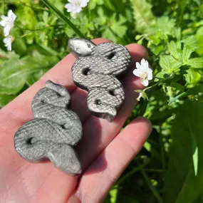Silver Obsidian Snake