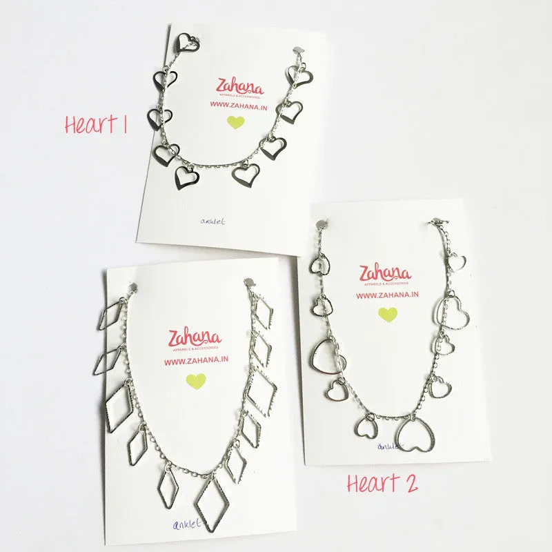 Silver Shapes Anklet
