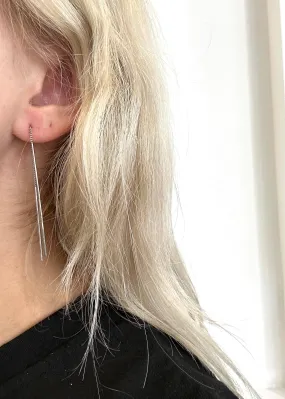 Silver Threader Drop Earrings