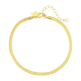 Snake Chain Anklet Gold