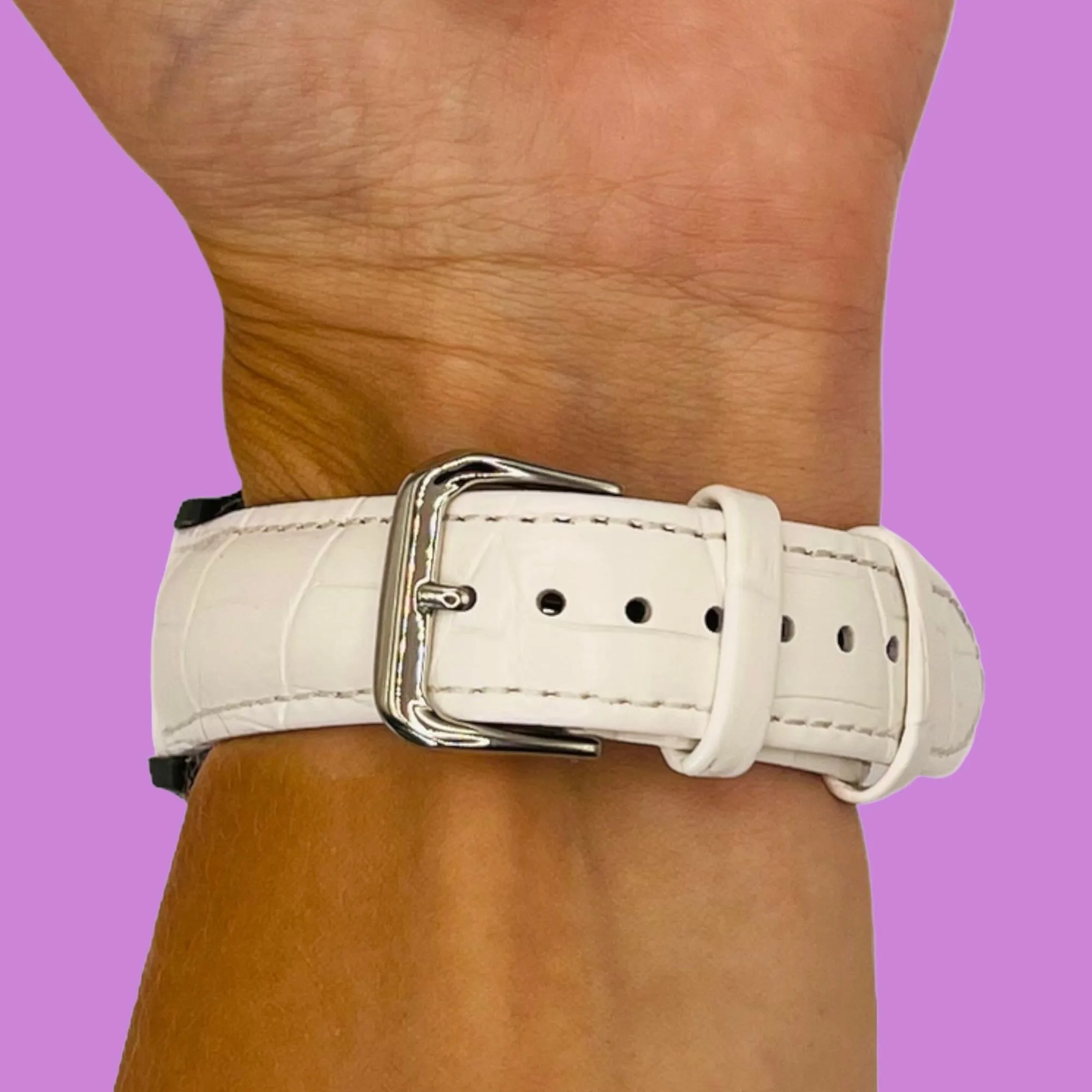 Snakeskin Leather Watch Straps Compatible with the Kogan Hybrid  Smart Watch