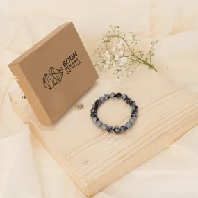 Snowflake Obsidian Bracelet