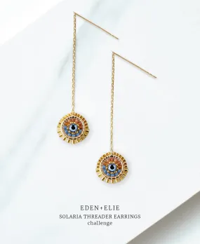 Solaria Circle Threader Earrings - Challenge