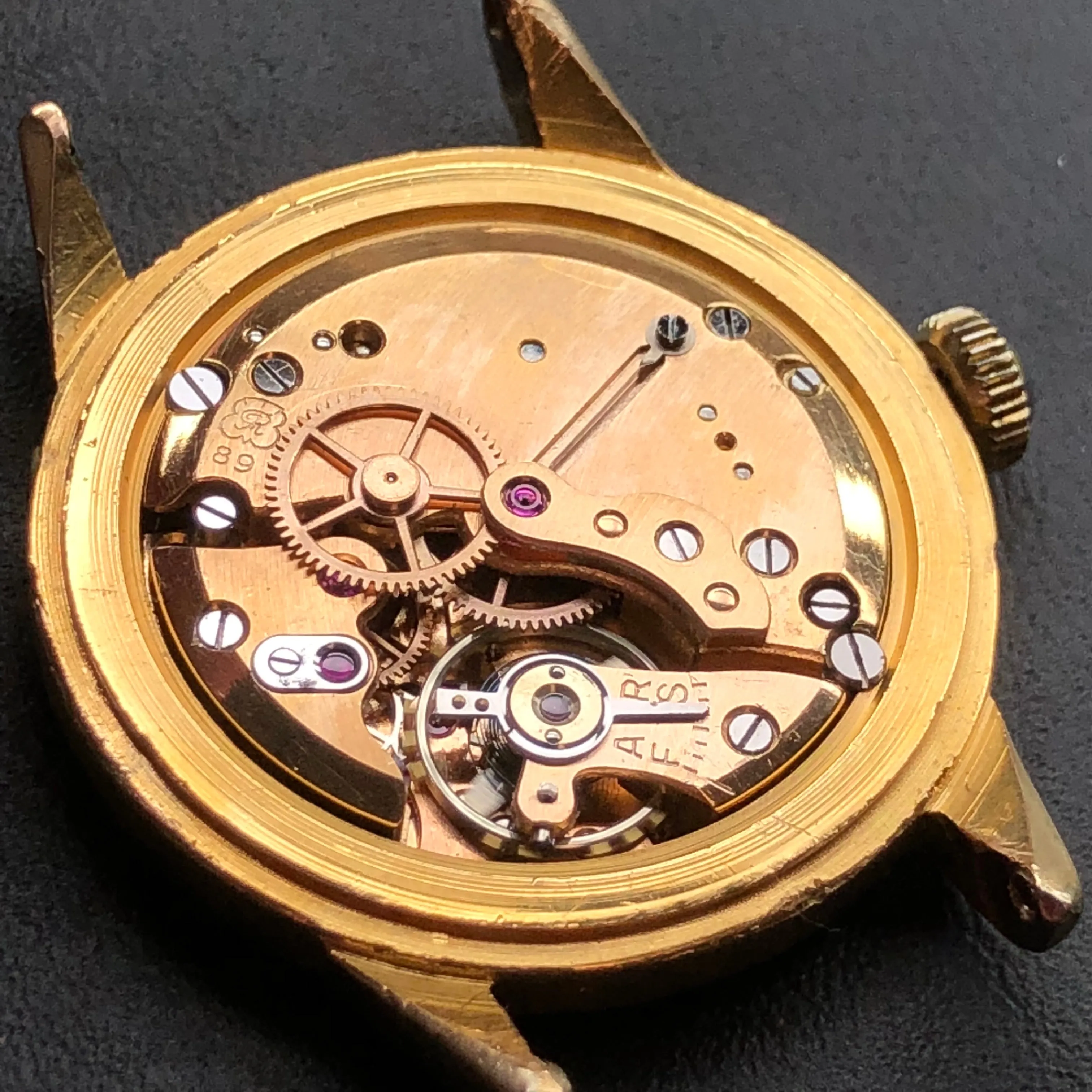 Sold - Damas 1940’s Triple Date Moonphase Vintage Watch Rare Valjoux 89 - Fully Serviced by ClockSavant