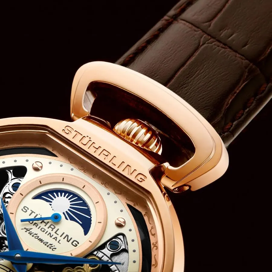 Stuhrling Original Legacy Automatic Beige Skeleton Dial Men's Watch M13499
