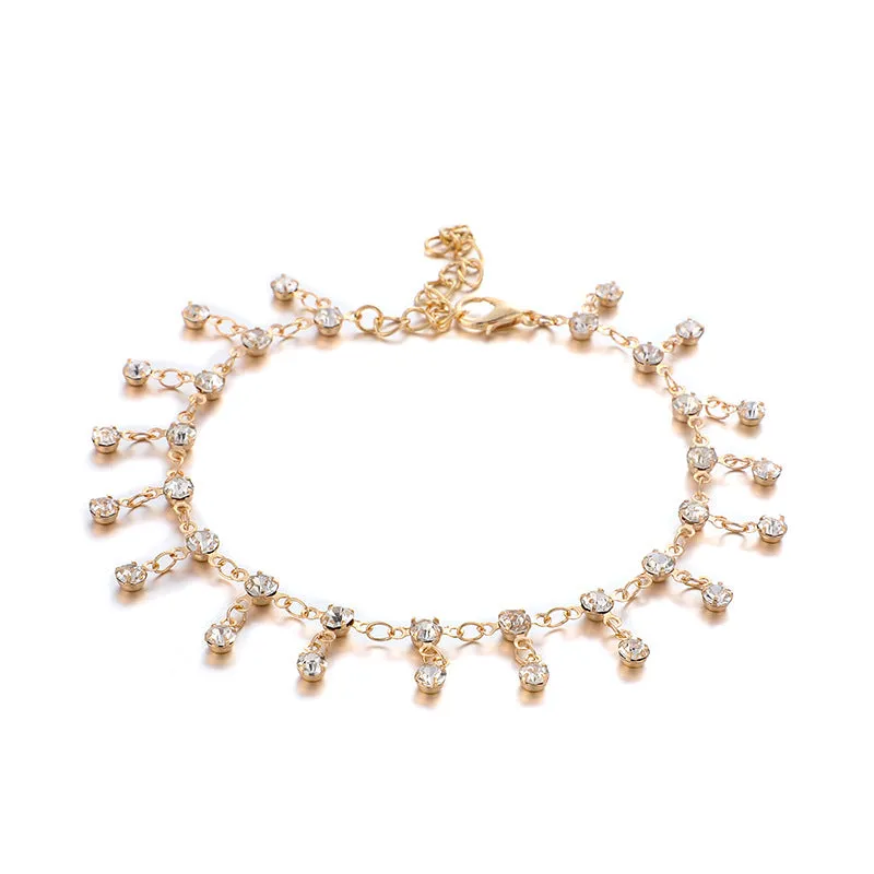 Tassel dotted chain anklet