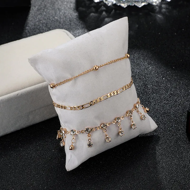 Tassel dotted chain anklet