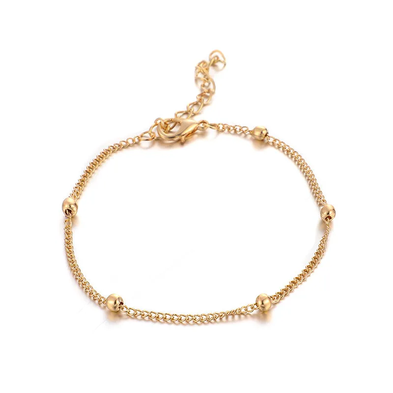 Tassel dotted chain anklet