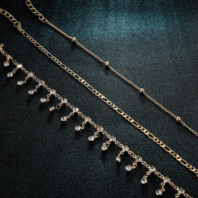 Tassel dotted chain anklet