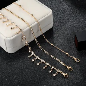 Tassel dotted chain anklet