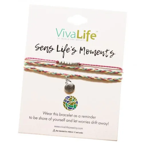 VivaLife "Seas Life's Moments" Seashell Charm Bracelet