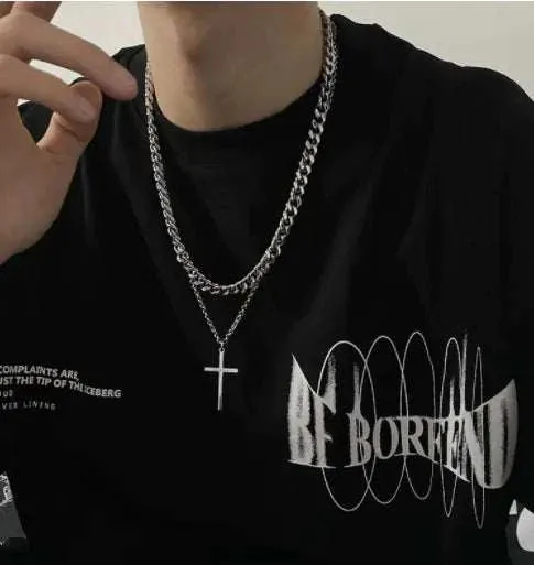 Vnox Mens Cross Necklaces