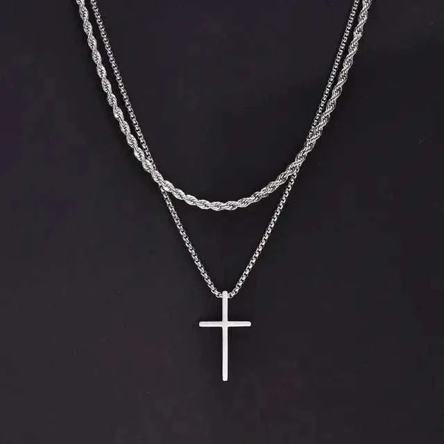 Vnox Mens Cross Necklaces