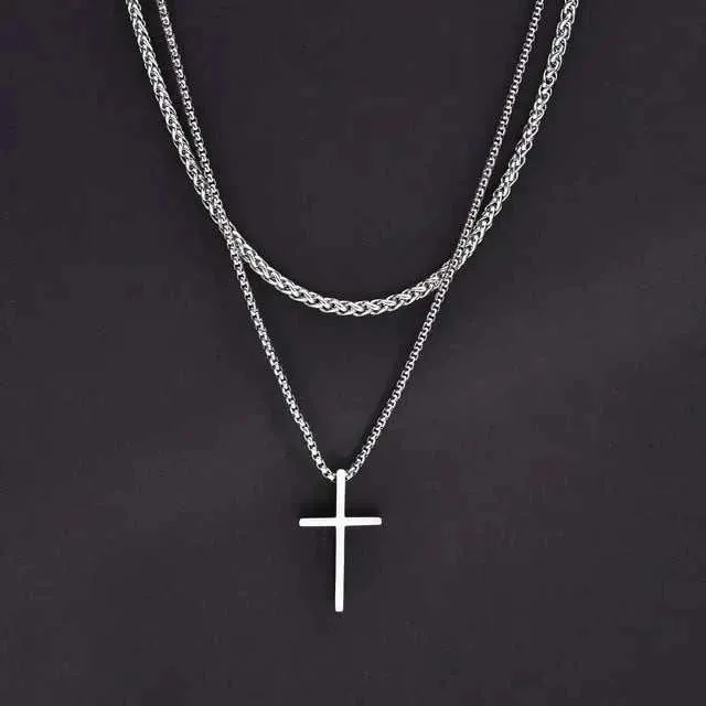 Vnox Mens Cross Necklaces