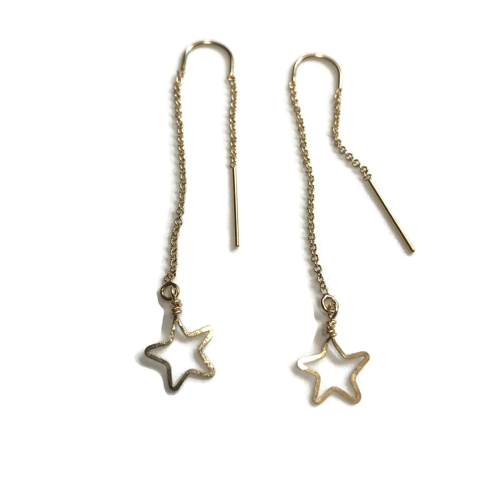 W- tiny star threader earrings TSTE-*
