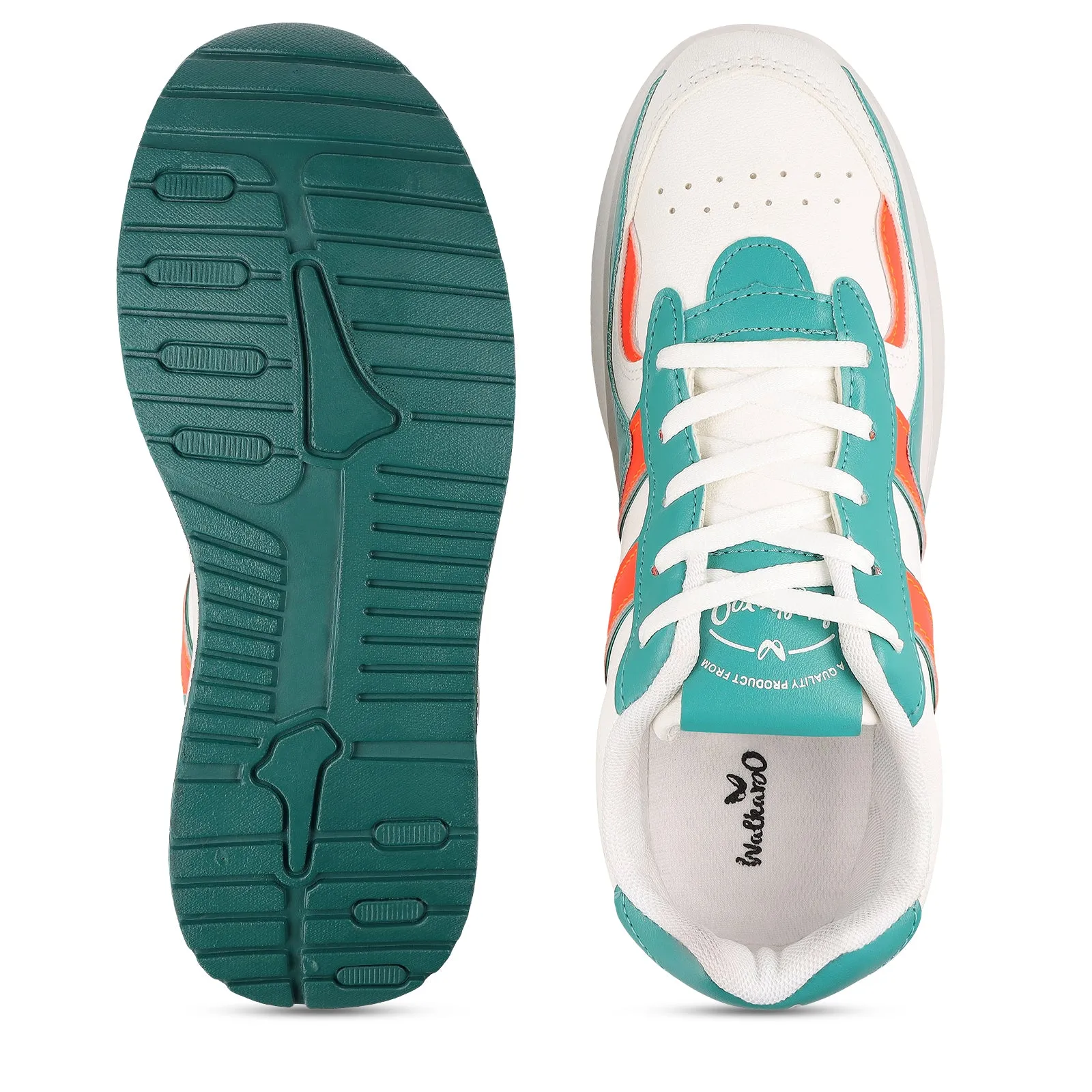 Walkaroo Mens Casual Shoes - WY3340 White Green