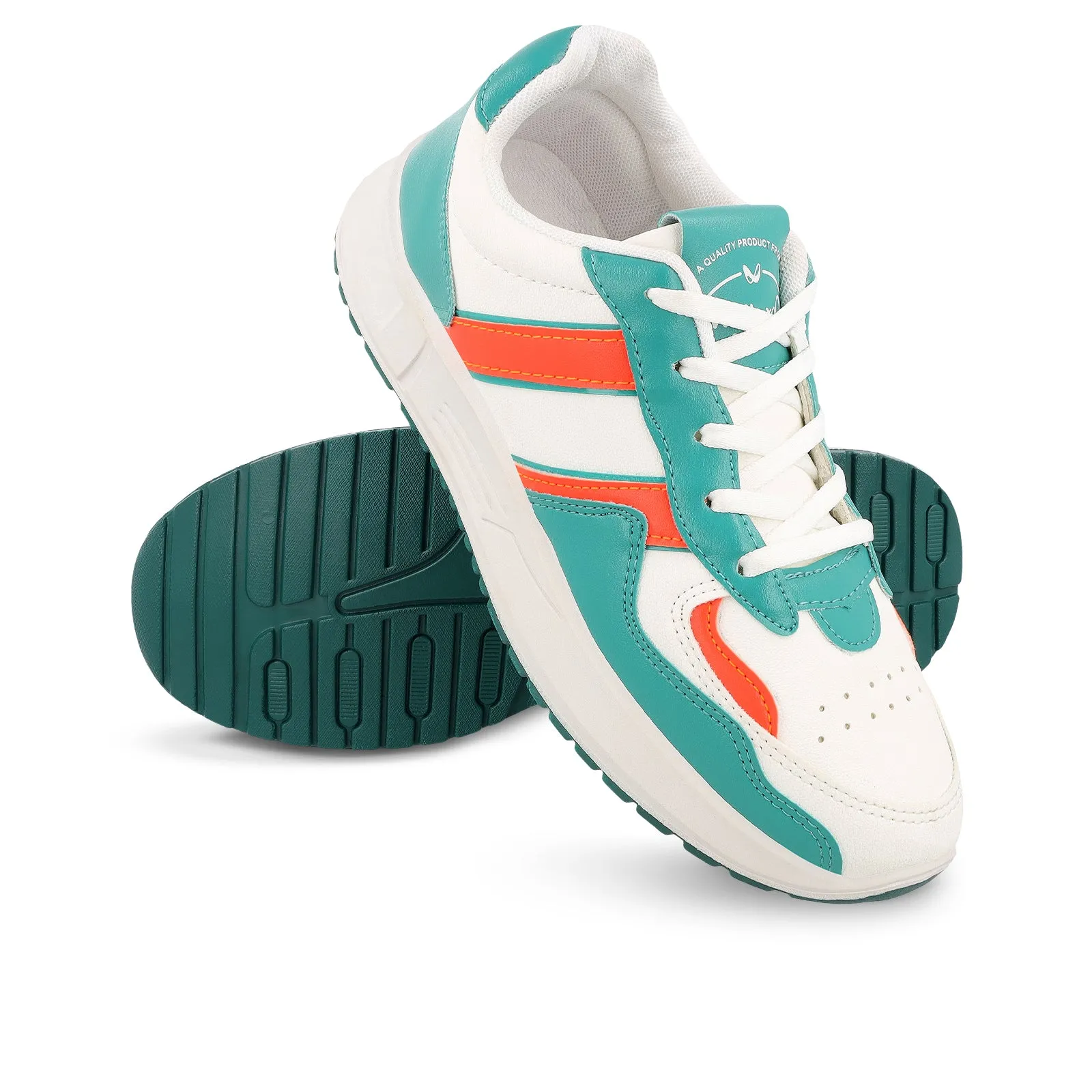 Walkaroo Mens Casual Shoes - WY3340 White Green