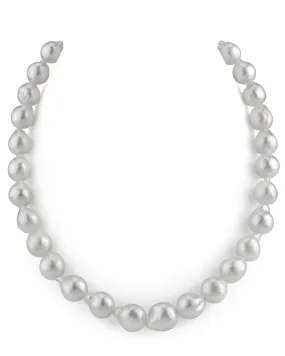 White South Sea Baroque Pearl Necklace, 10.0-11.5mm