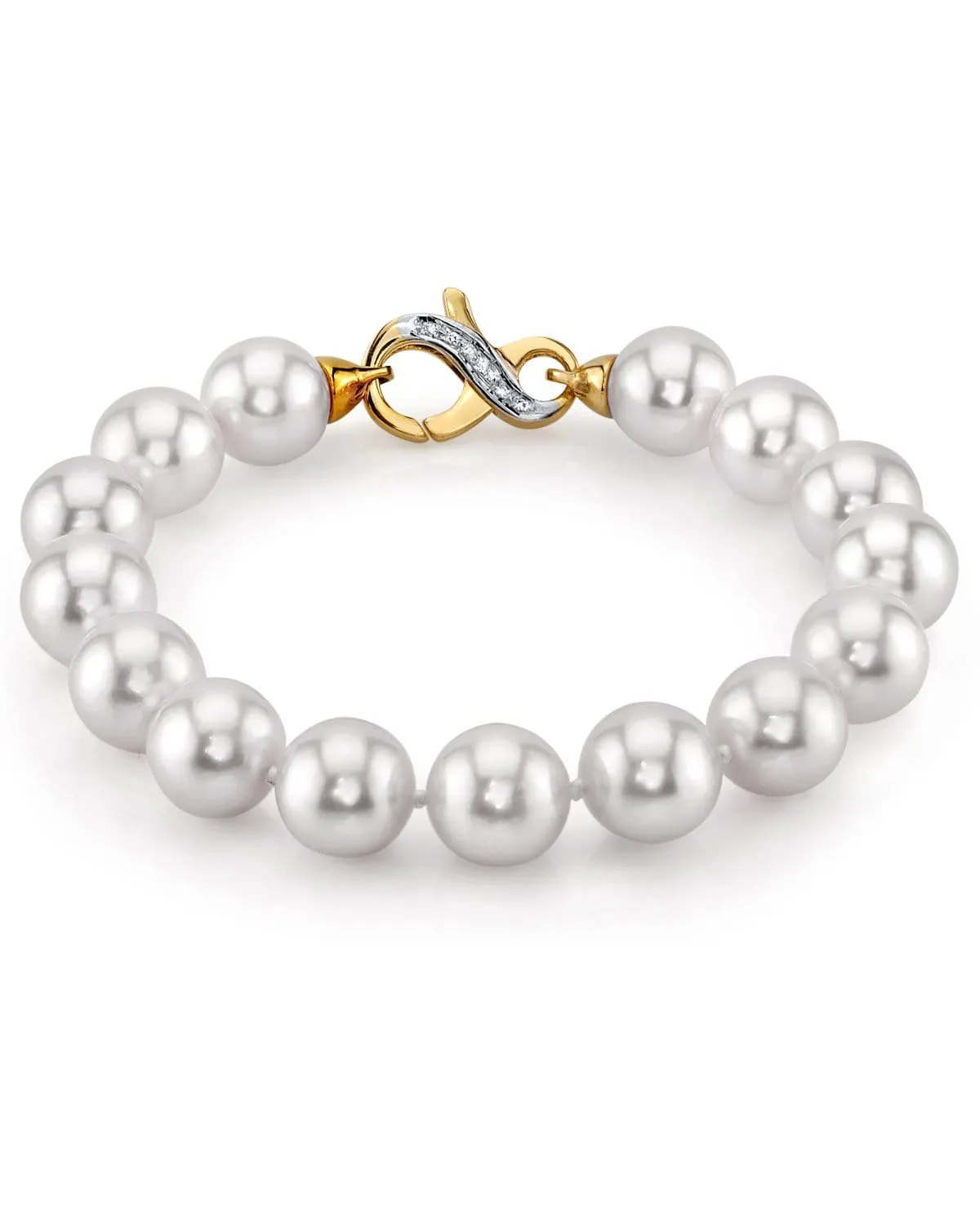 White South Sea Pearl Bracelet, 10.0-11.0mm - AAAA Quality